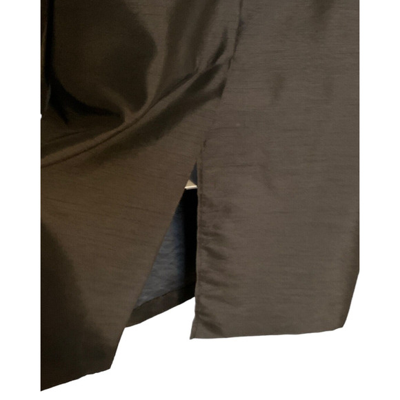 Vintage AGB Byer California Black Midi Overcoat Jacket Sz 16 Made Hong Kong 90s - Picture 7 of 8